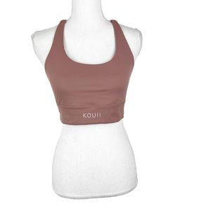 Kouii Athlounge Sports Bra Women Large Old Rose Cropped Tank Top Athletic Active
